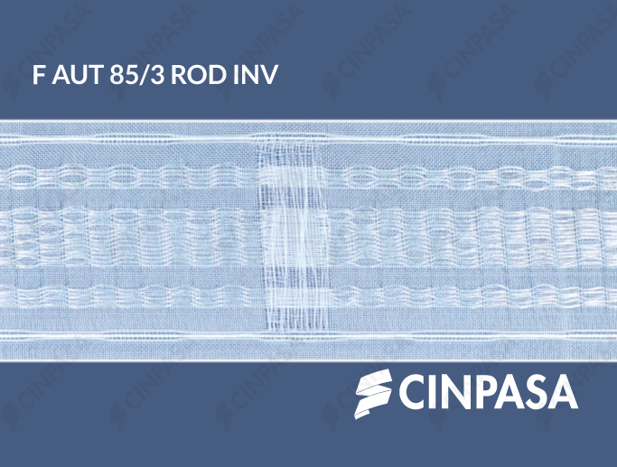  Cinta fruncidora automática pasabarra con presilla hilos transparente 